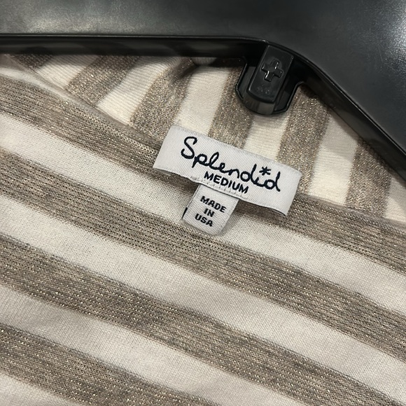 Splendid Button Down Shirt Metallic Stripes - Picture 4 of 5